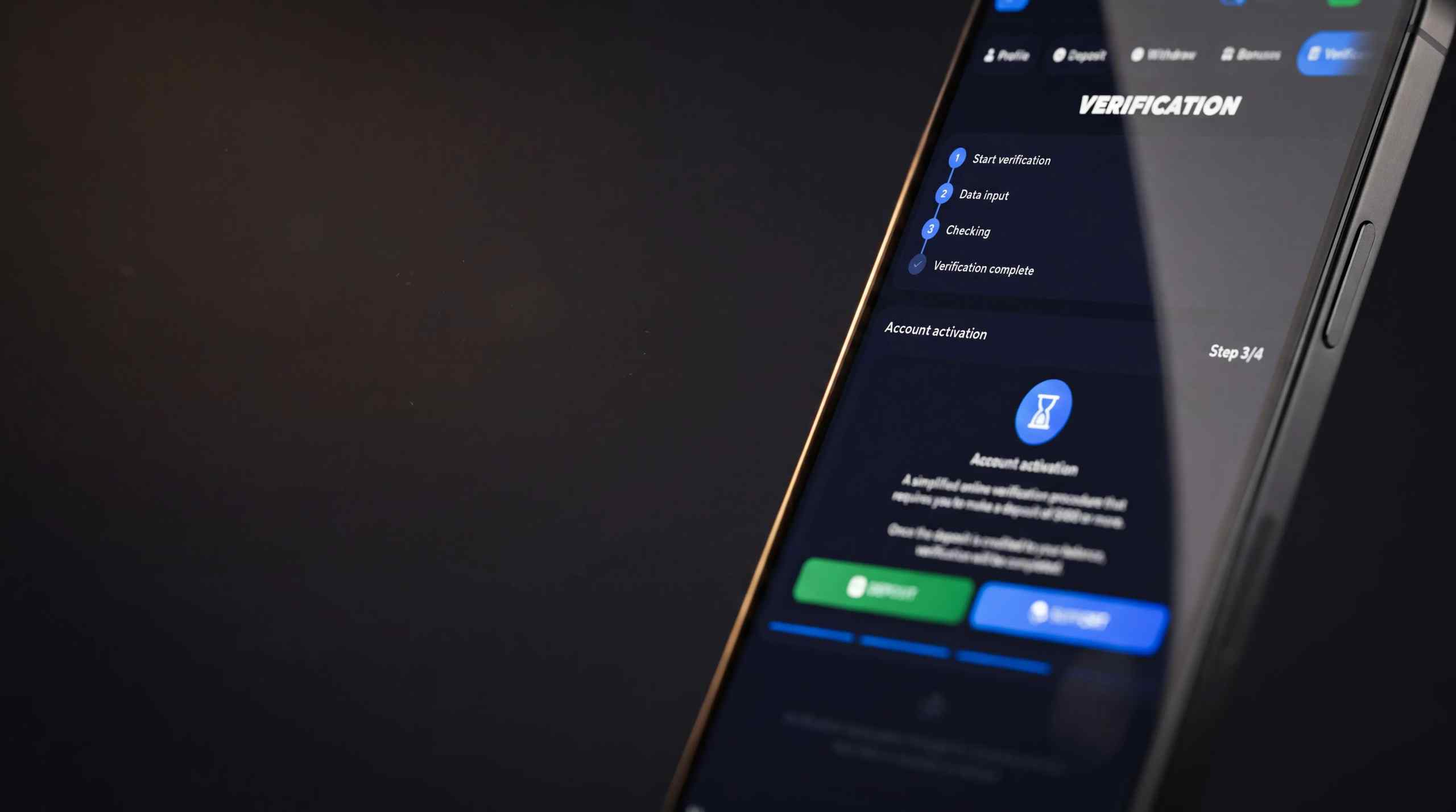 Sweepstakes casino software on a smartphone.